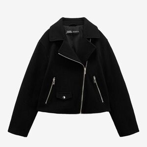 Zara Women's Black soft biker Jacket